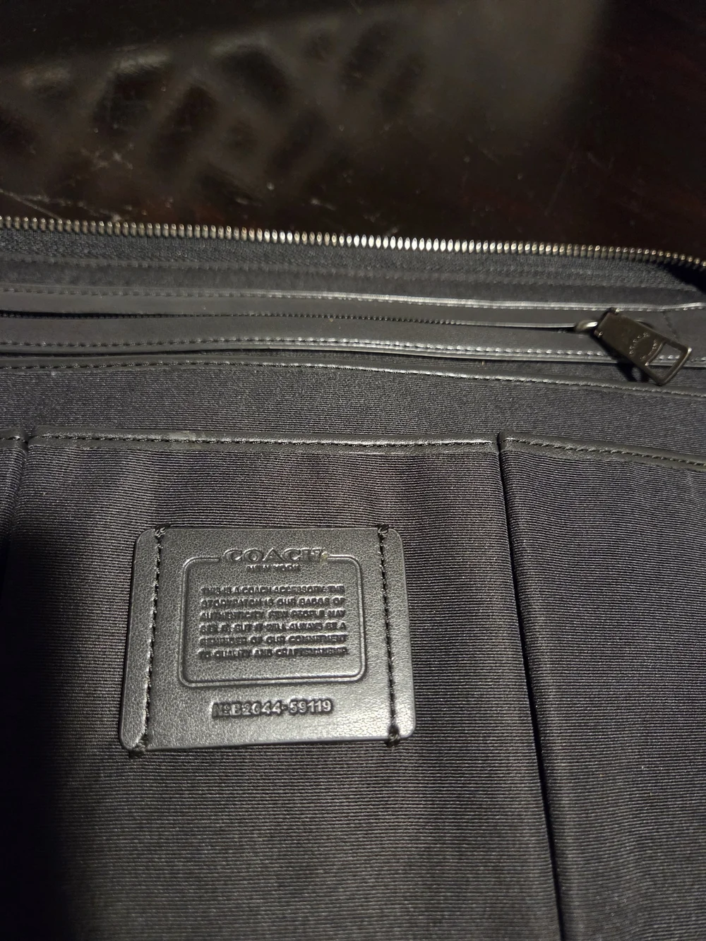 Coach leather portfolio